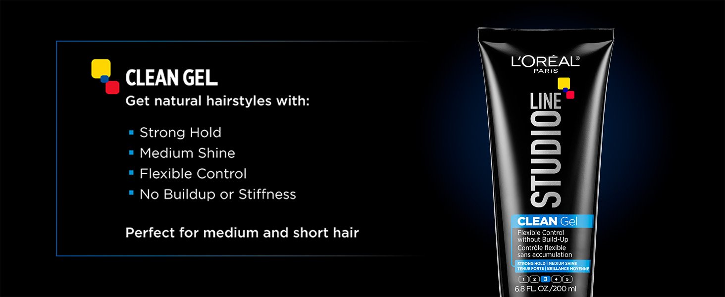 L'Oréal Paris Studio Line Styling Products, educationnal content on L'Oréal Paris Studio Line CLEAN Hair Gel
